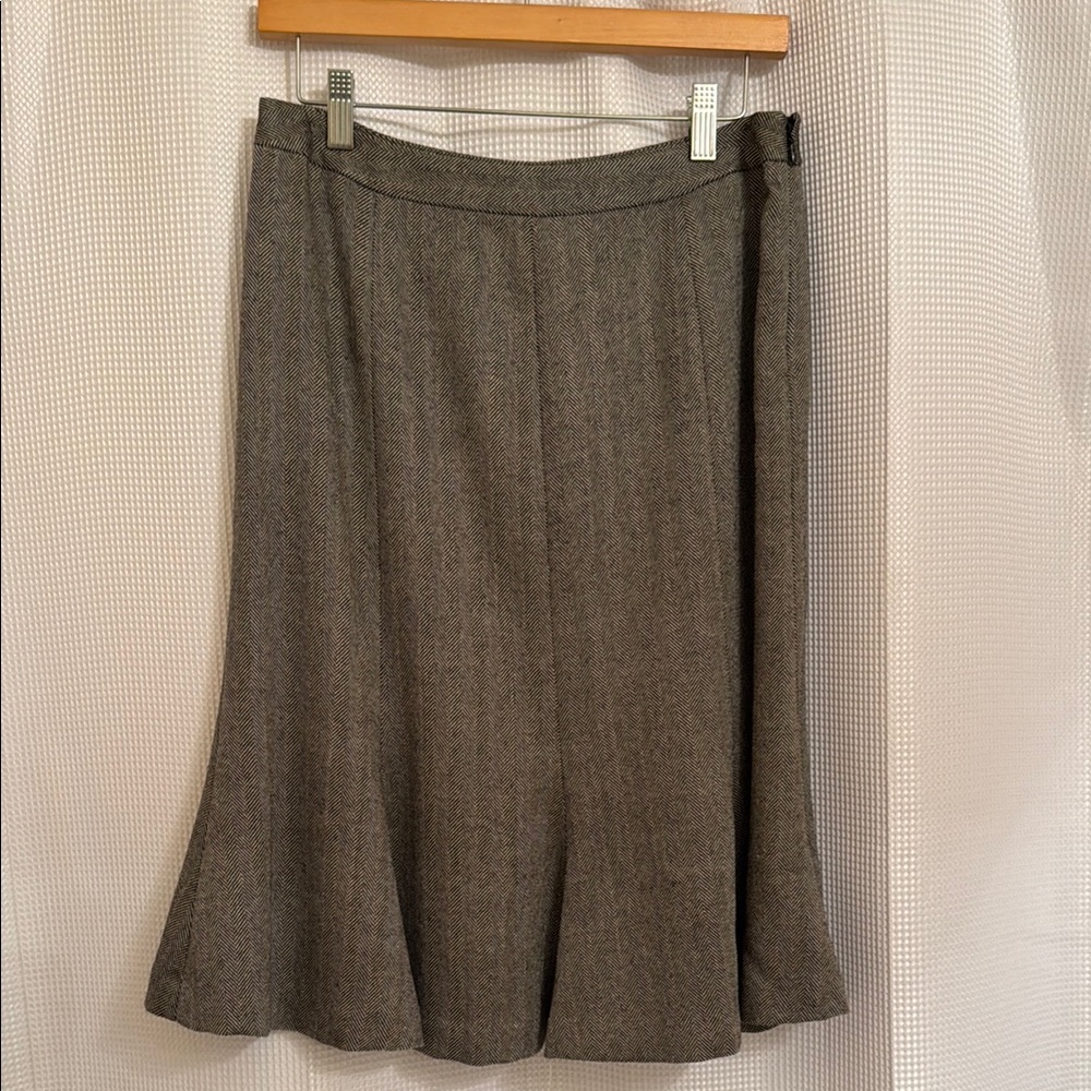 Wool Herringbone Wool Skirt - Chaps